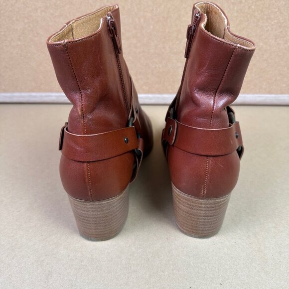 Sessun Women's Fort Graham Brown Harness Moto Leather Ankle Boots EU 40 / US 9 - Picture 5 of 9